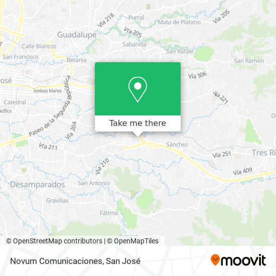 Novum Comunicaciones map