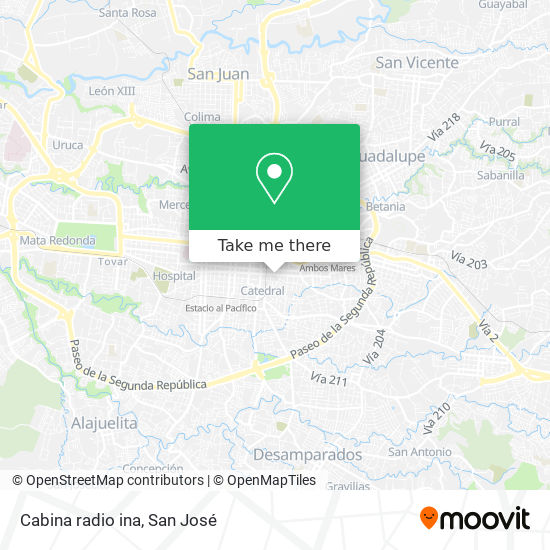 Cabina radio ina map