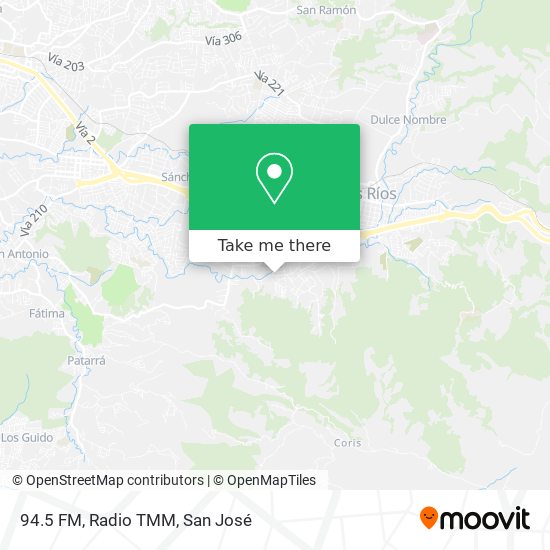94.5 FM, Radio TMM map