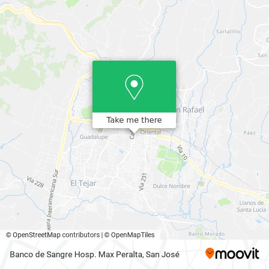 Mapa de Banco de Sangre Hosp. Max Peralta