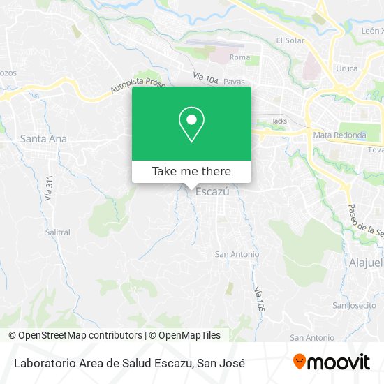 Laboratorio Area de Salud Escazu map