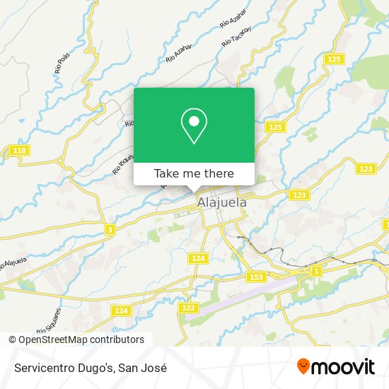 Servicentro Dugo's map
