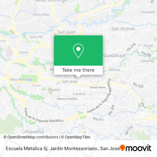 Escuela Metalica Sj. Jardín Montessoriano. map