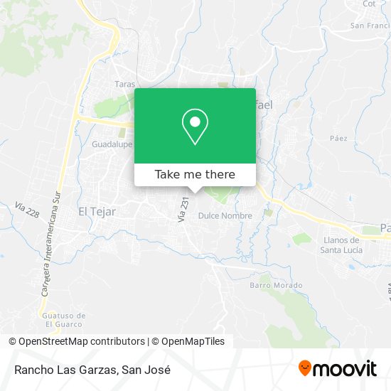 Rancho Las Garzas map