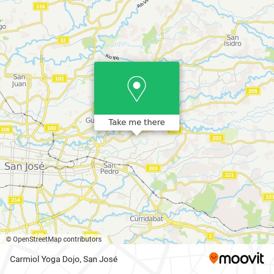 Carmiol Yoga Dojo map