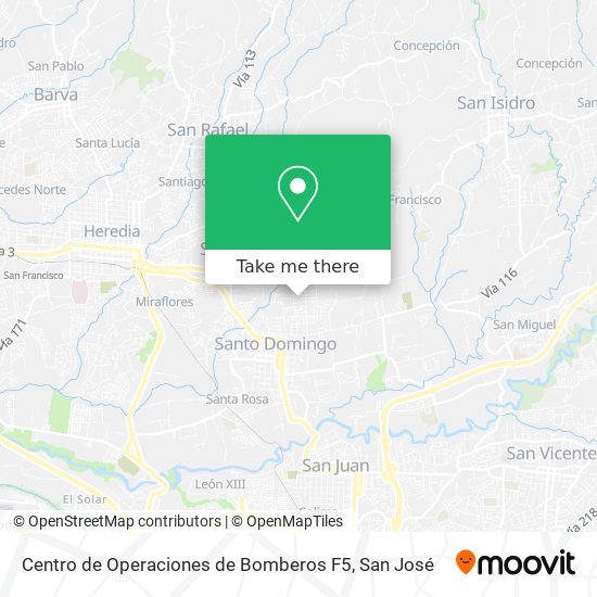 Centro de Operaciones de Bomberos F5 map