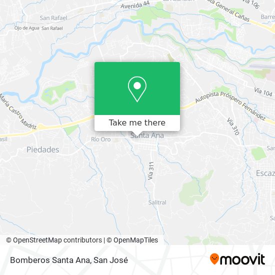Bomberos Santa Ana map