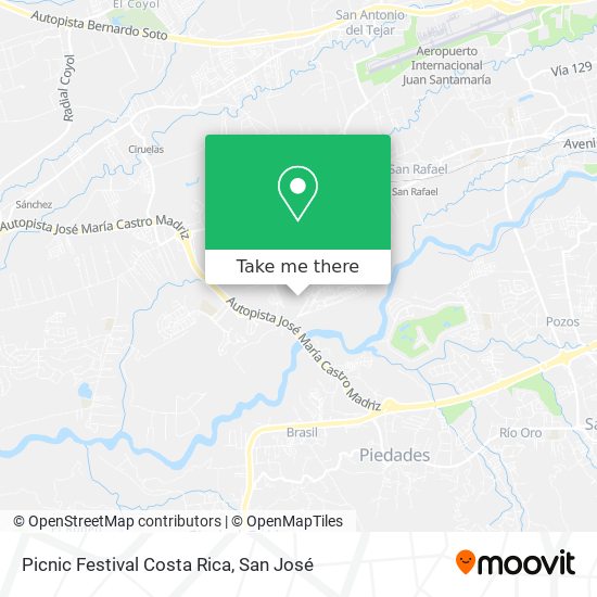 How to get to Picnic Festival Costa Rica in Alajuela by Bus?