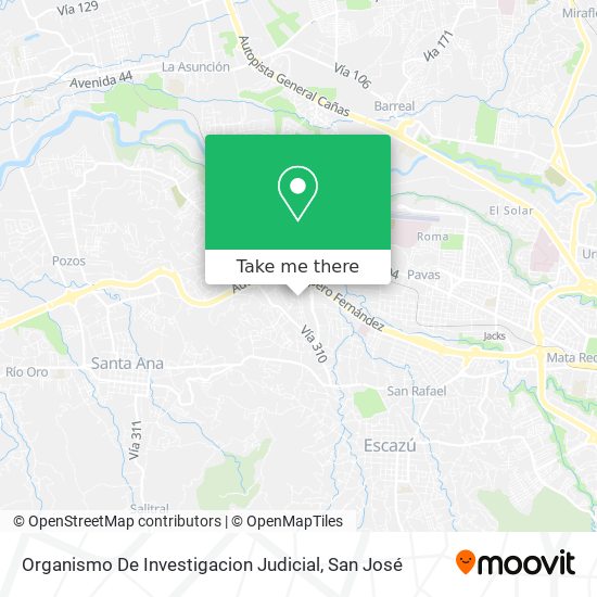 Organismo De Investigacion Judicial map