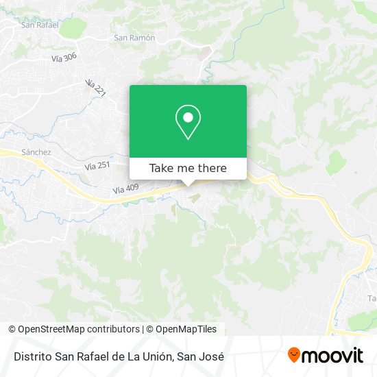 Distrito San Rafael de La Unión map