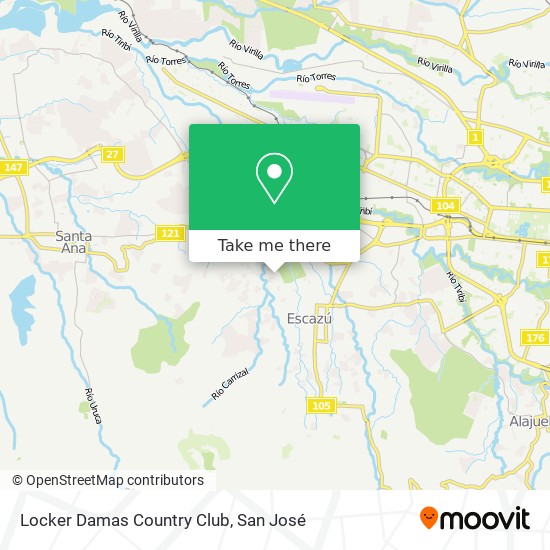Locker Damas Country Club map