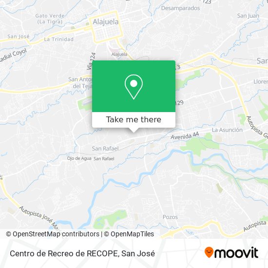 Centro de Recreo de RECOPE map