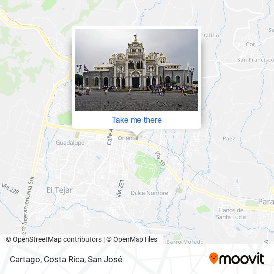 Cartago, Costa Rica map