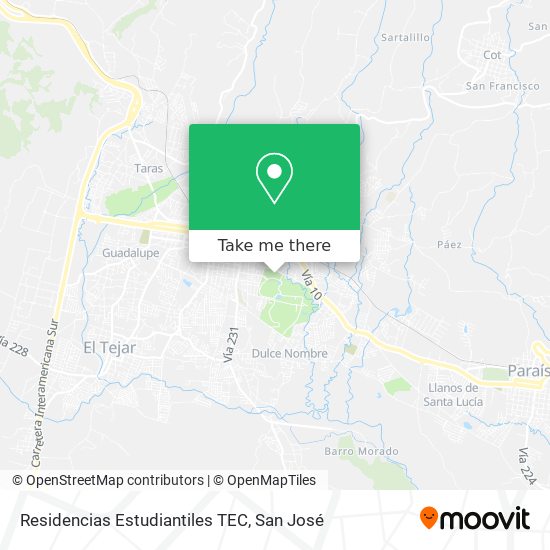 Residencias Estudiantiles TEC map