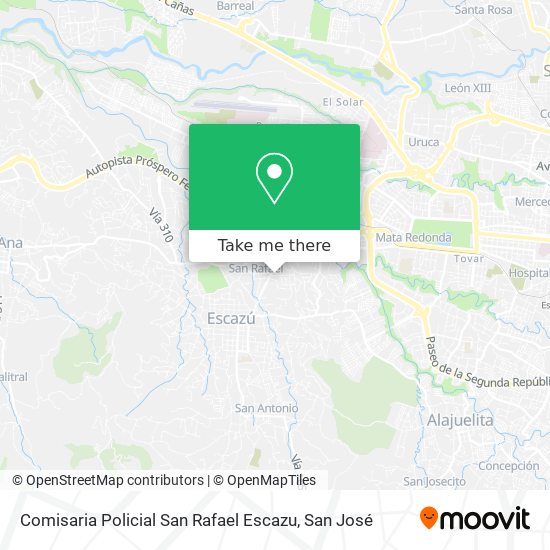 Comisaria Policial San Rafael Escazu map