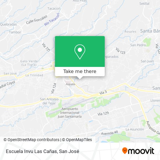 Mapa de Escuela Invu Las Cañas