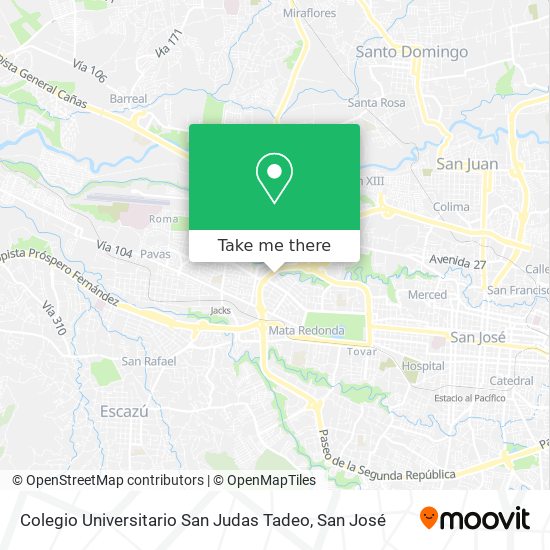 Mapa de Colegio Universitario San Judas Tadeo