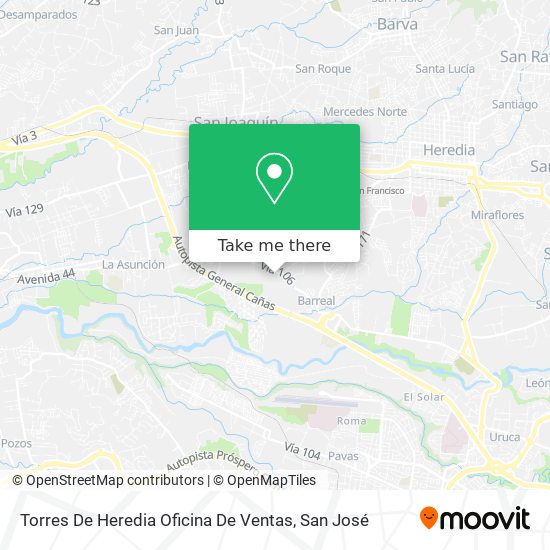 Torres De Heredia Oficina De Ventas map