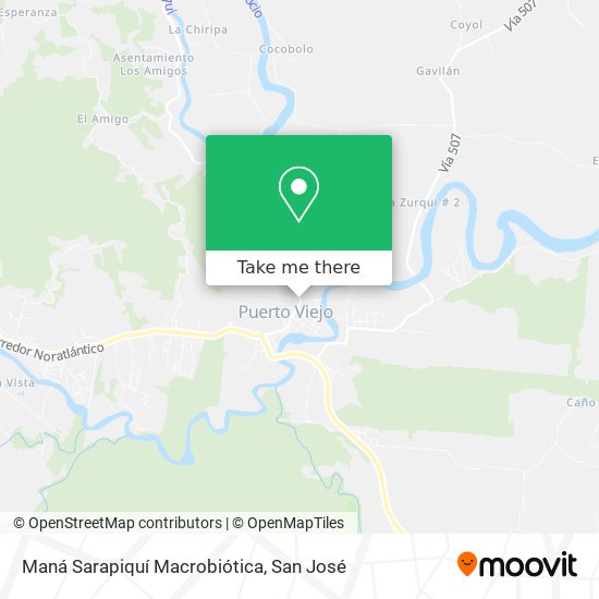 Maná Sarapiquí Macrobiótica map