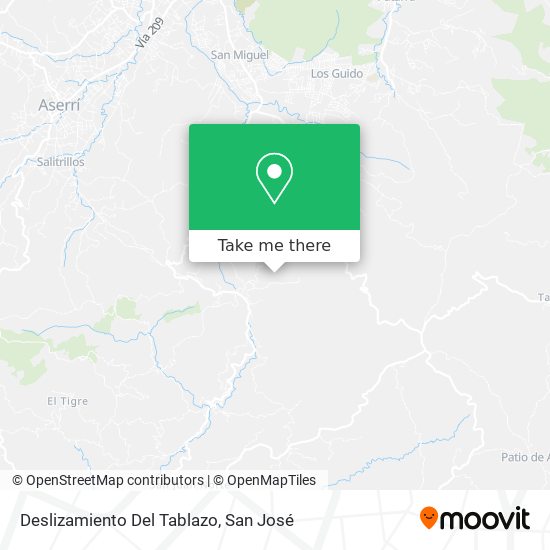 Deslizamiento Del Tablazo map