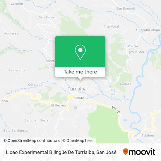 Liceo Experimental Bilingüe De Turrialba map