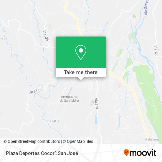 Plaza Deportes Cocorí map