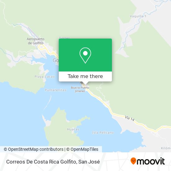 Correos De Costa Rica Golfito map