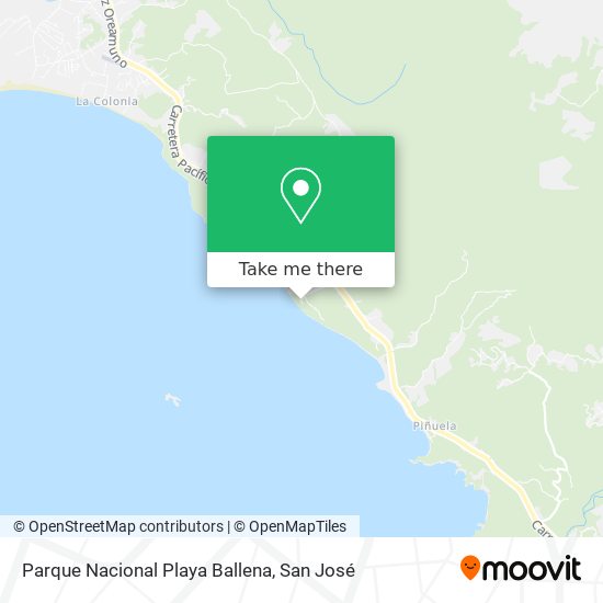 Parque Nacional Playa Ballena map