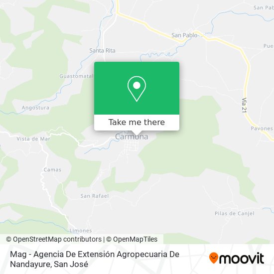 Mag - Agencia De Extensión Agropecuaria De Nandayure map
