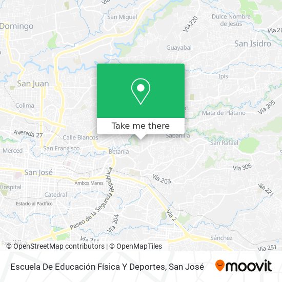 Escuela De Educación Física Y Deportes map