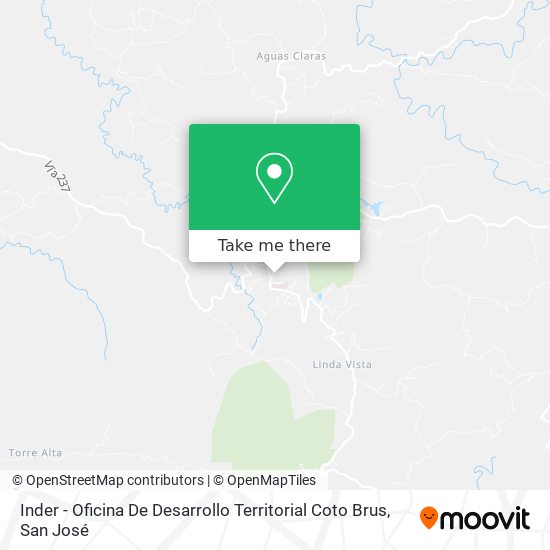 Inder - Oficina De Desarrollo Territorial Coto Brus map