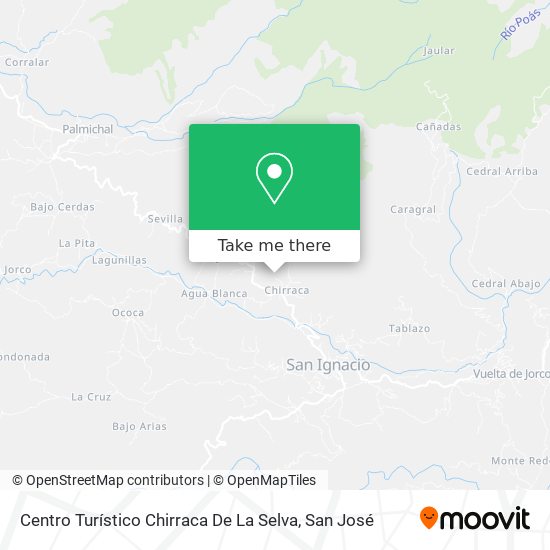 Centro Turístico Chirraca De La Selva map