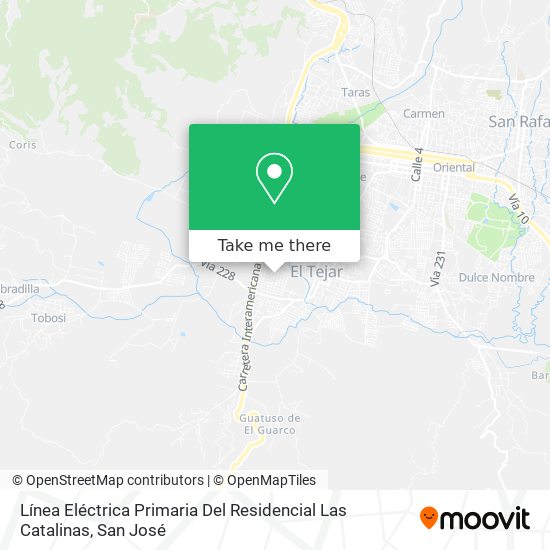 Mapa de Línea Eléctrica Primaria Del Residencial Las Catalinas