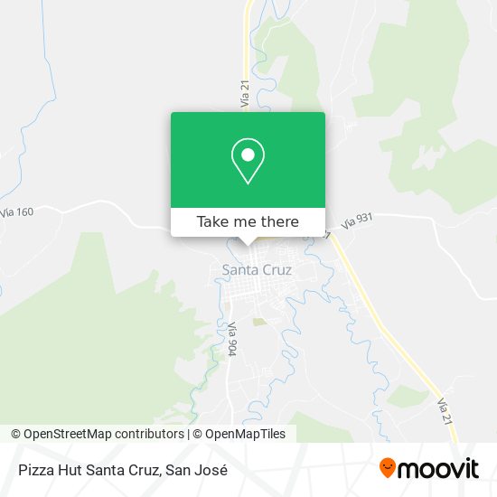 Pizza Hut Santa Cruz map