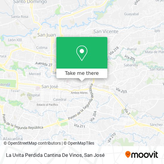 La Uvita Perdida Cantina De Vinos map