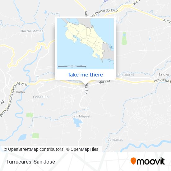 Turrúcares map