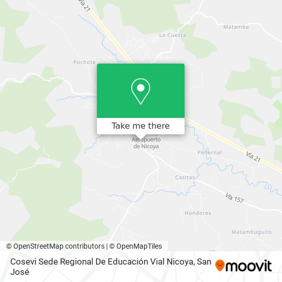 Cosevi Sede Regional De Educación Vial  Nicoya map
