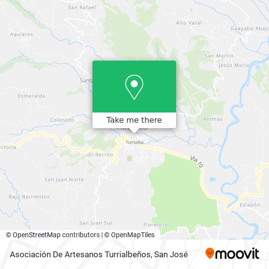 Asociación De Artesanos Turrialbeños map