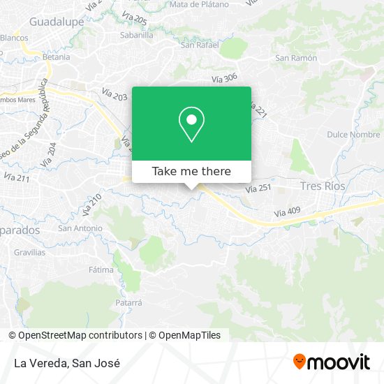 La Vereda map