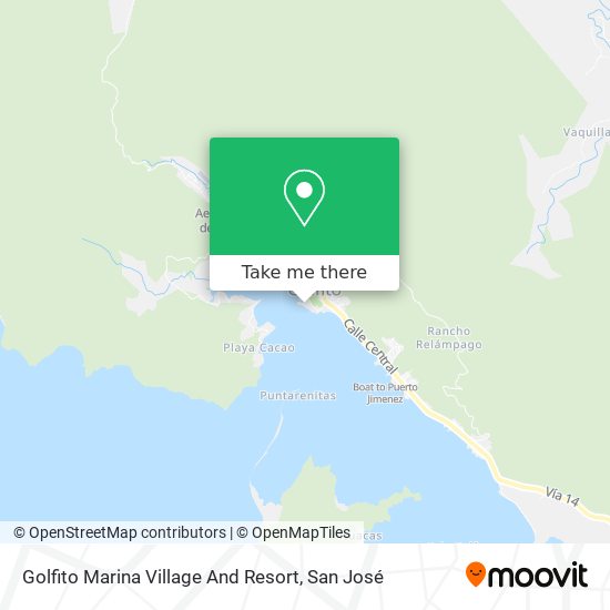 Mapa de Golfito Marina Village And Resort