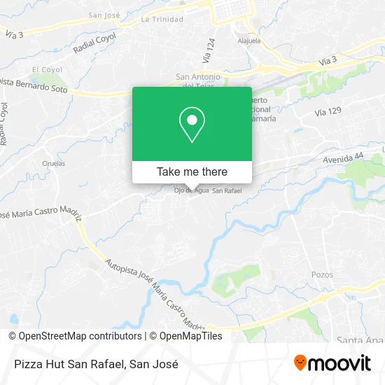 Pizza Hut San Rafael map