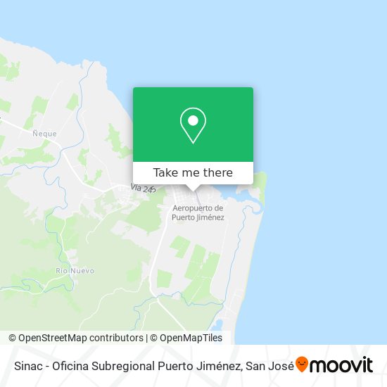 Sinac - Oficina Subregional Puerto Jiménez map