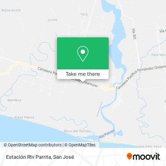 Mapa de Estación Rtv Parrita