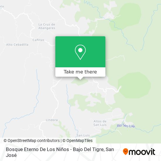 Bosque Eterno De Los Niños - Bajo Del Tigre map