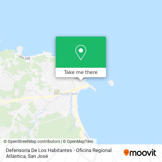 Mapa de Defensoría De Los Habitantes - Oficina Regional Atlántica