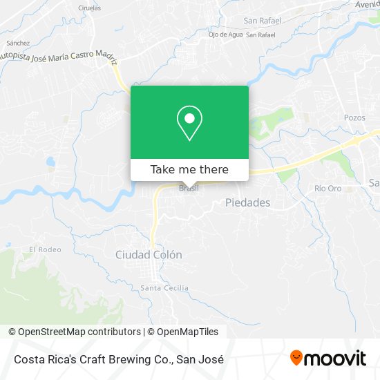 Costa Rica's Craft Brewing Co. map
