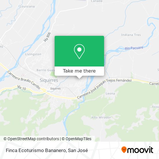 Mapa de Finca Ecoturismo Bananero
