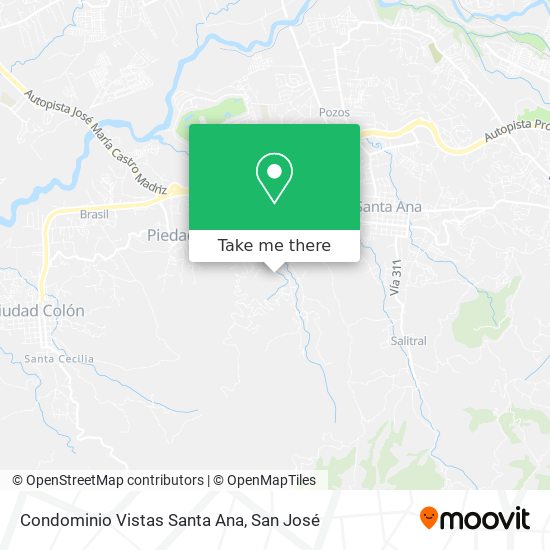 Condominio Vistas Santa Ana map