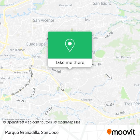 Parque Granadilla map
