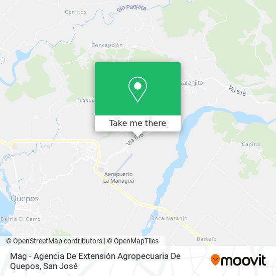 Mag - Agencia De Extensión Agropecuaria De Quepos map